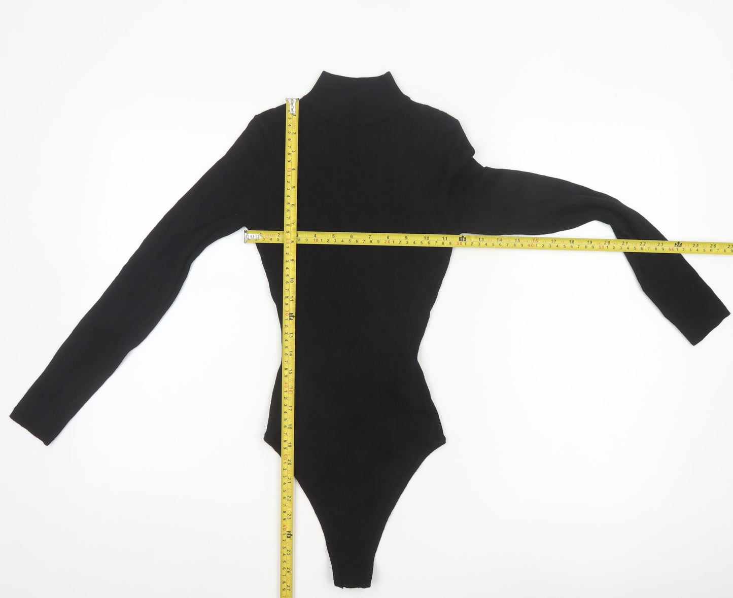 Missguided Petite Black Roll Neck Long Sleeve Bodysuit UK 4