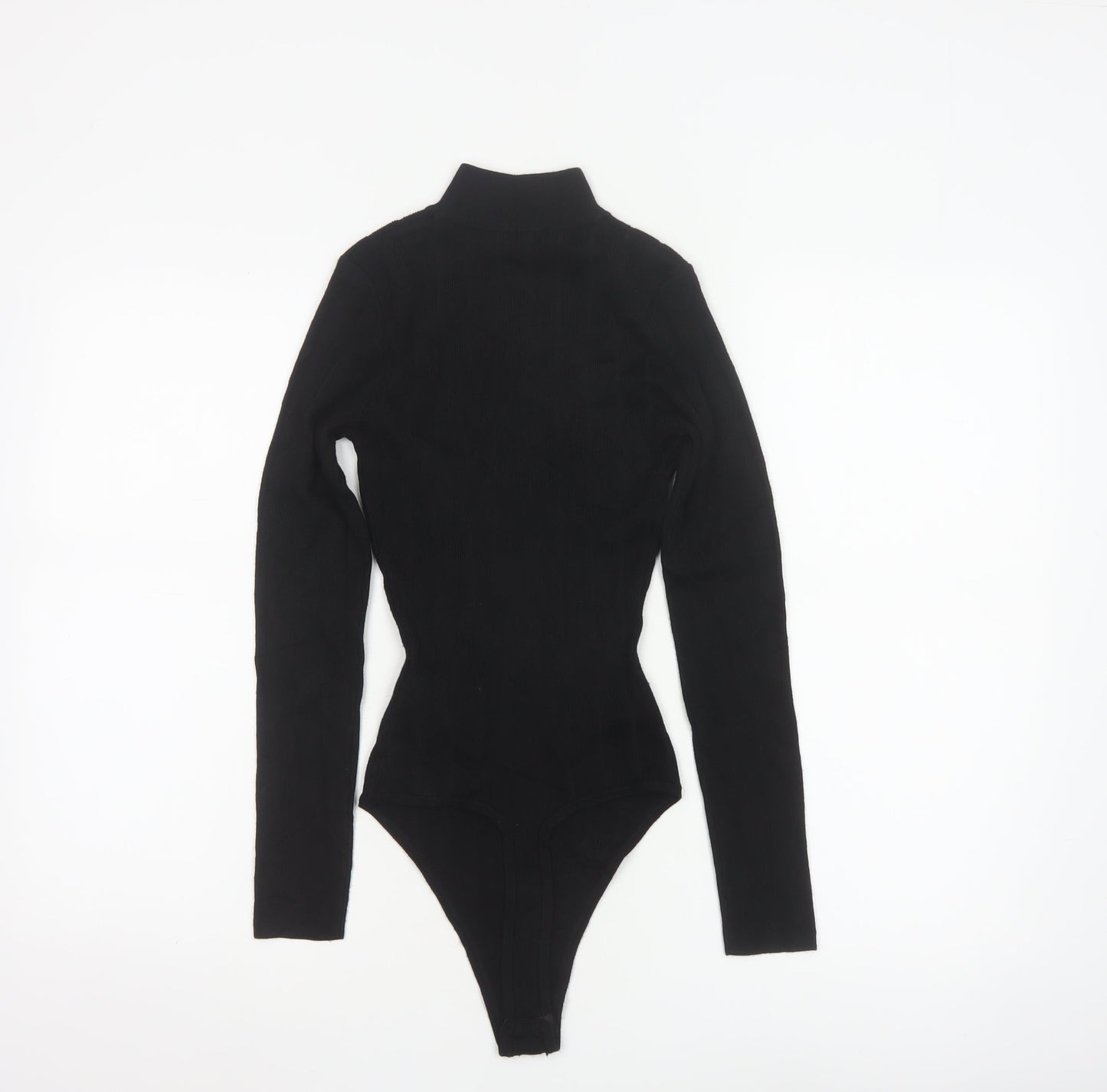 Missguided Petite Black Roll Neck Long Sleeve Bodysuit UK 4