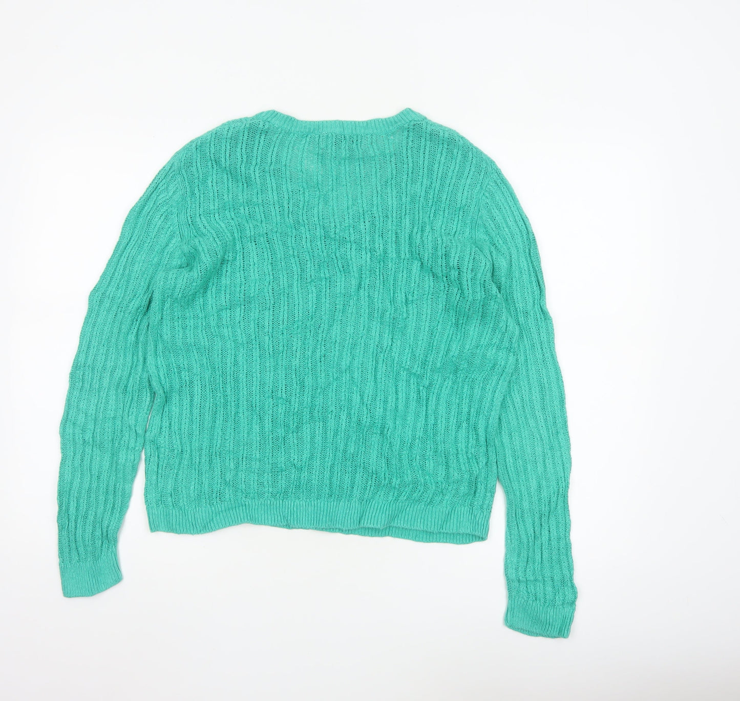 Marks and Spencer Autograph Women’s Green V-Neck Linen Jumper Size 16
