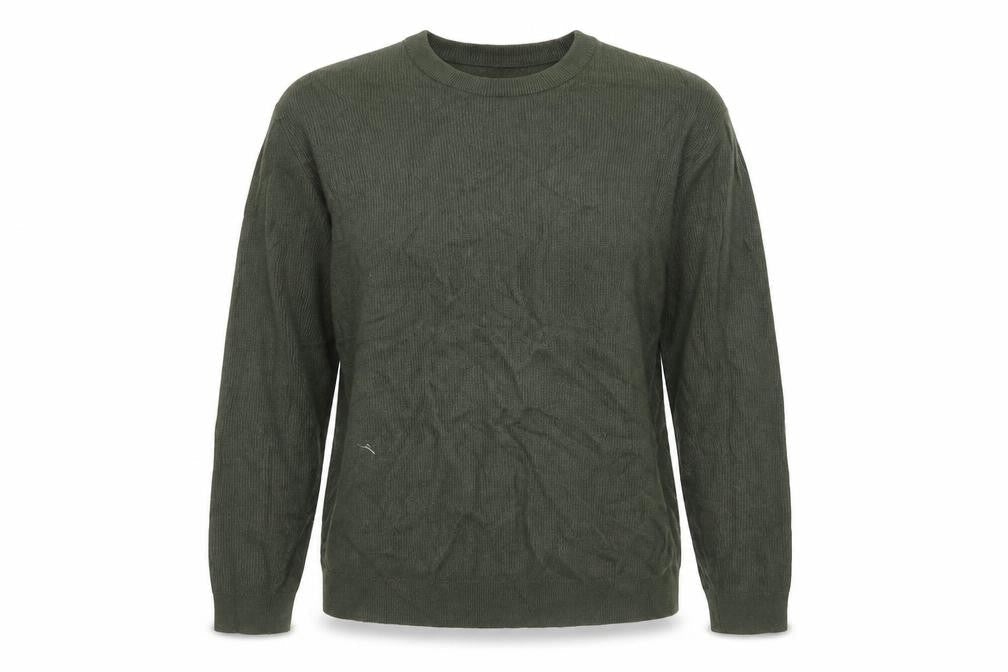 Mango Womens Green Crew Neck Knit Pullover Jumper Size 14
