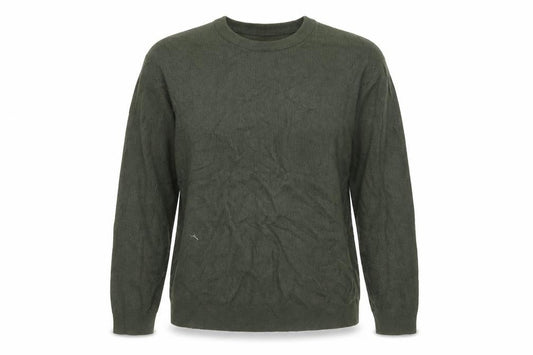 Mango Womens Green Crew Neck Knit Pullover Jumper Size 14