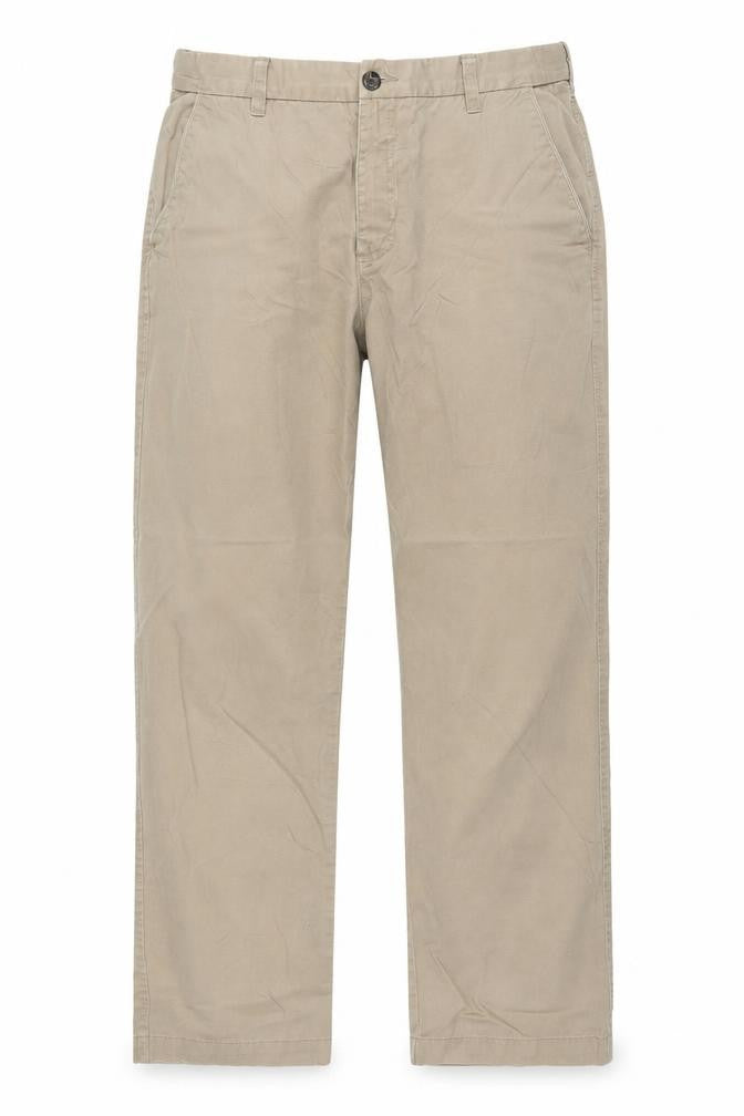 Lincoln Women Beige Chino Trousers Size 34R Cotton Straight Leg
