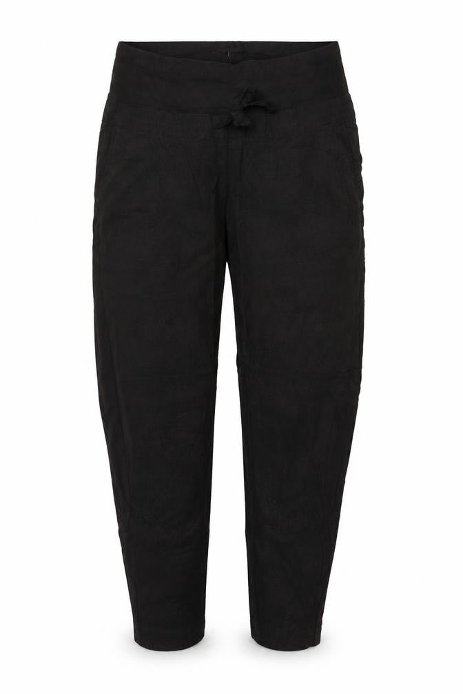H&M Mama Black Linen Blend Maternity Trousers Size S