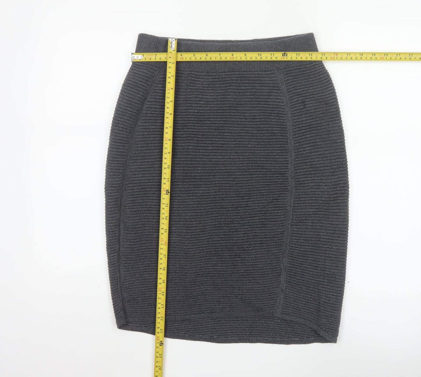 Oliver Bonas Women’s Grey Knit Pencil Skirt Size 10