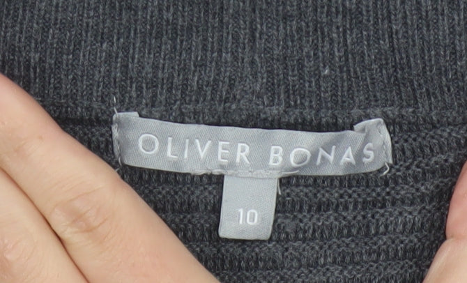 Oliver Bonas Women’s Grey Knit Pencil Skirt Size 10
