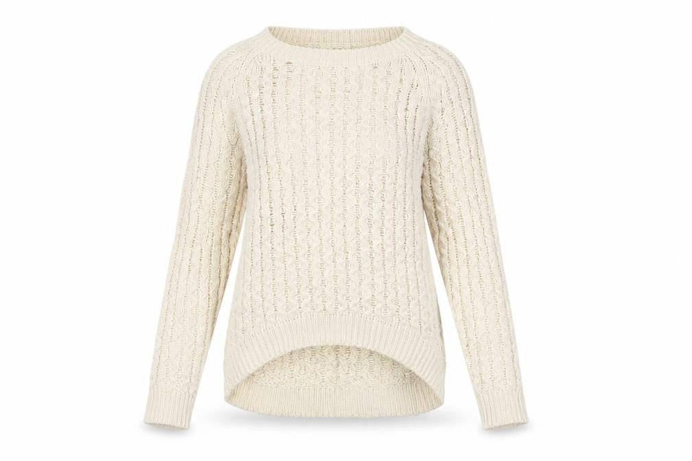 Vero Moda Women Beige Knit Long Sleeve Basic Pullover Sweater S