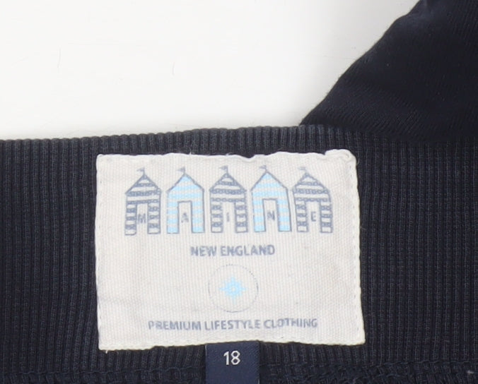 New England Womens Blue Cotton Jogger Trousers Size 18