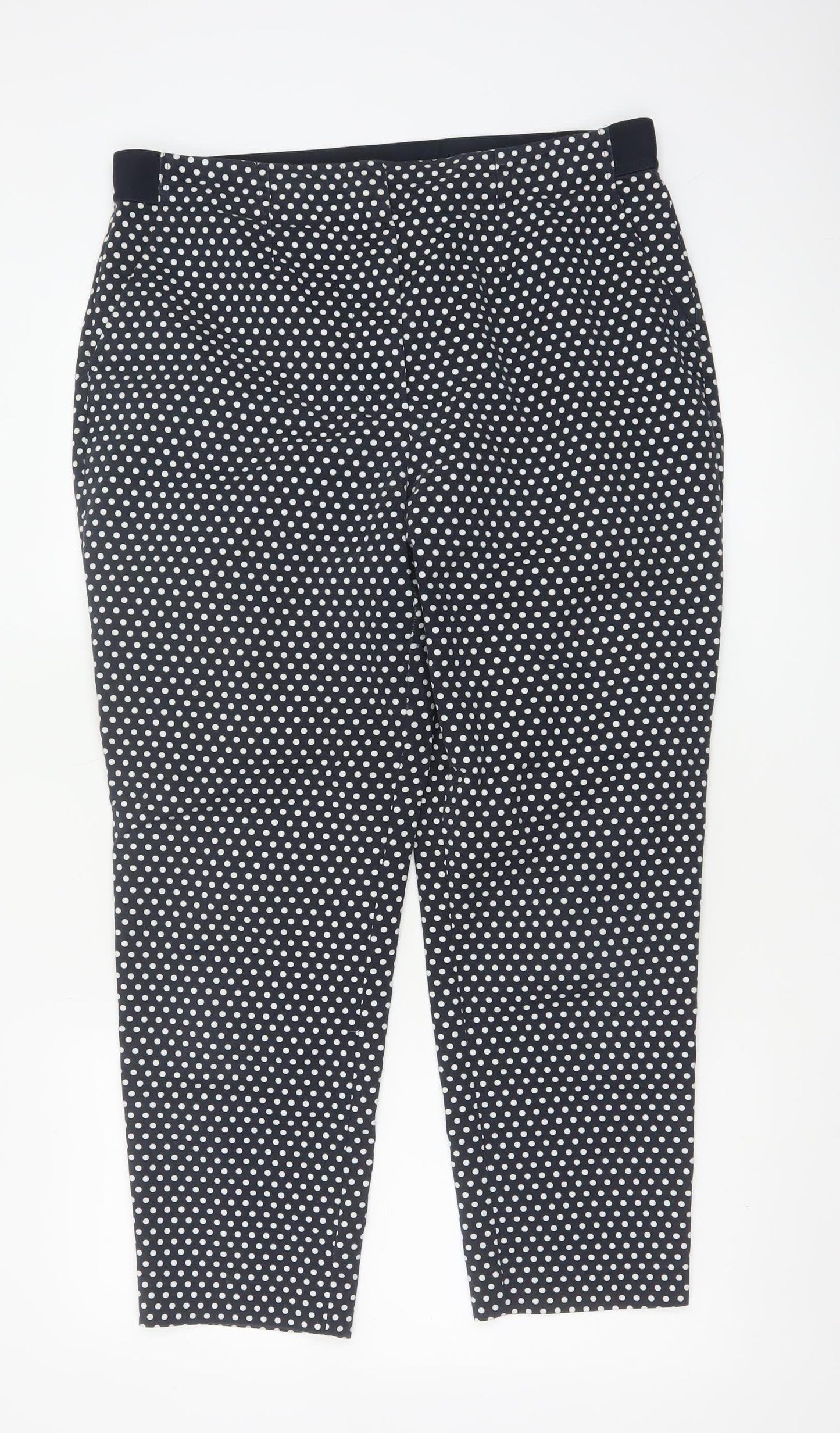 Marks and Spencer Women’s Blue Polka Dot Tapered Trousers Size 16