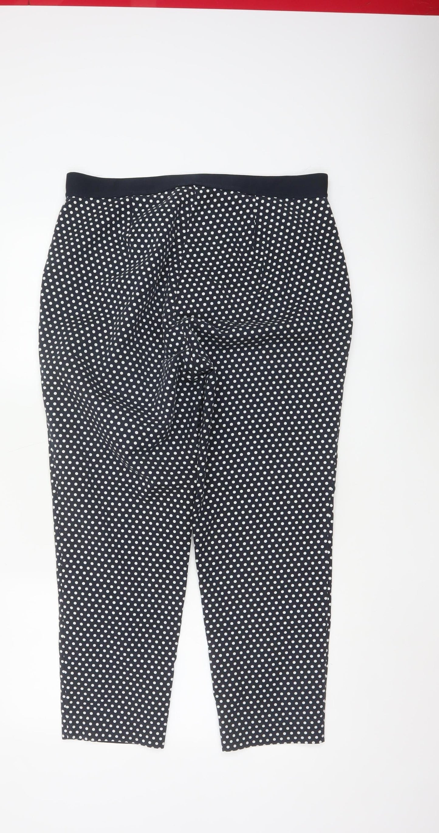 Marks and Spencer Women’s Blue Polka Dot Tapered Trousers Size 16