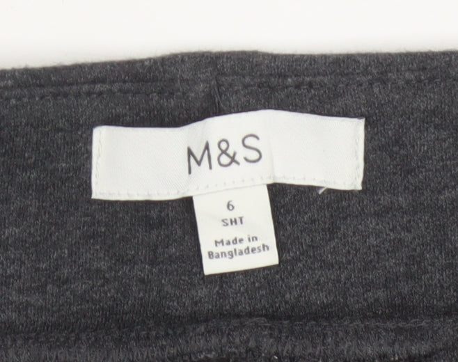 Marks and Spencer Women’s Grey Leggings Size 6 Short Stretch Cotton Blend