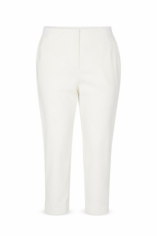 Marks and Spencer Women Ivory Size 22 Elastic Waist Tapered Trousers