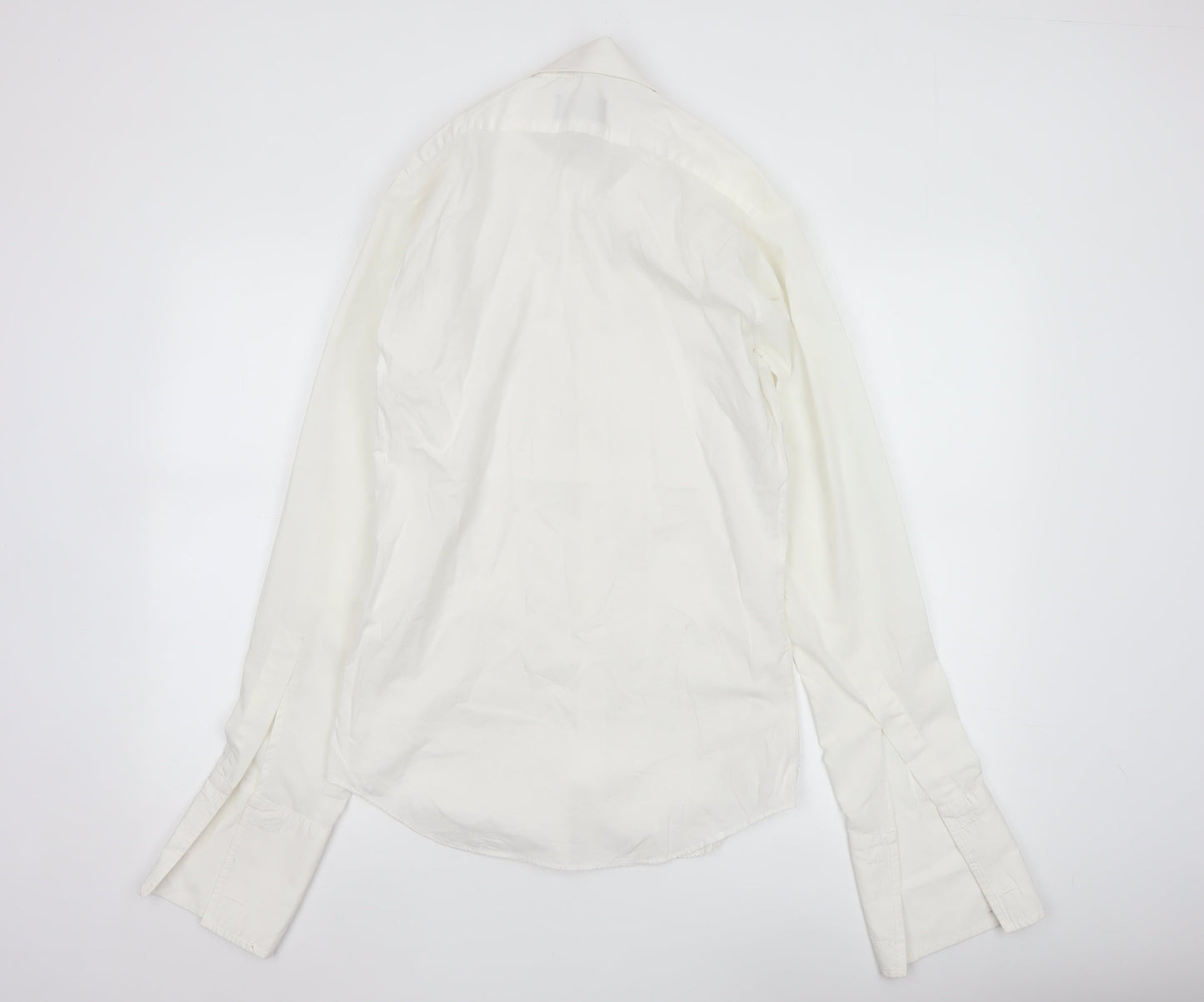 Van Heusen Men's White 15in Regular Fit Cotton Dress Shirt