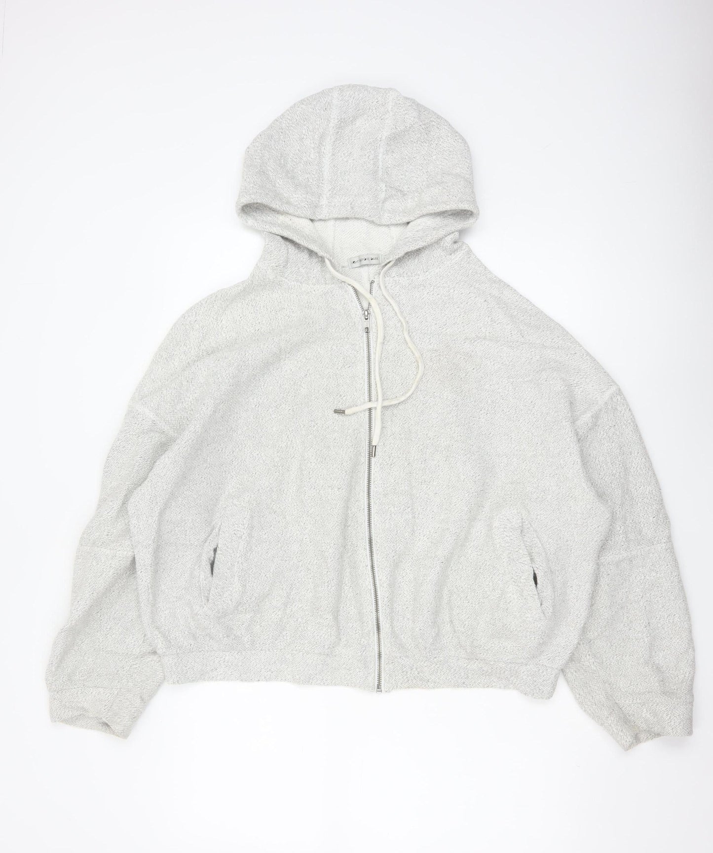 Light Before Dark Womens Grey Full Zip Hoodie Size L