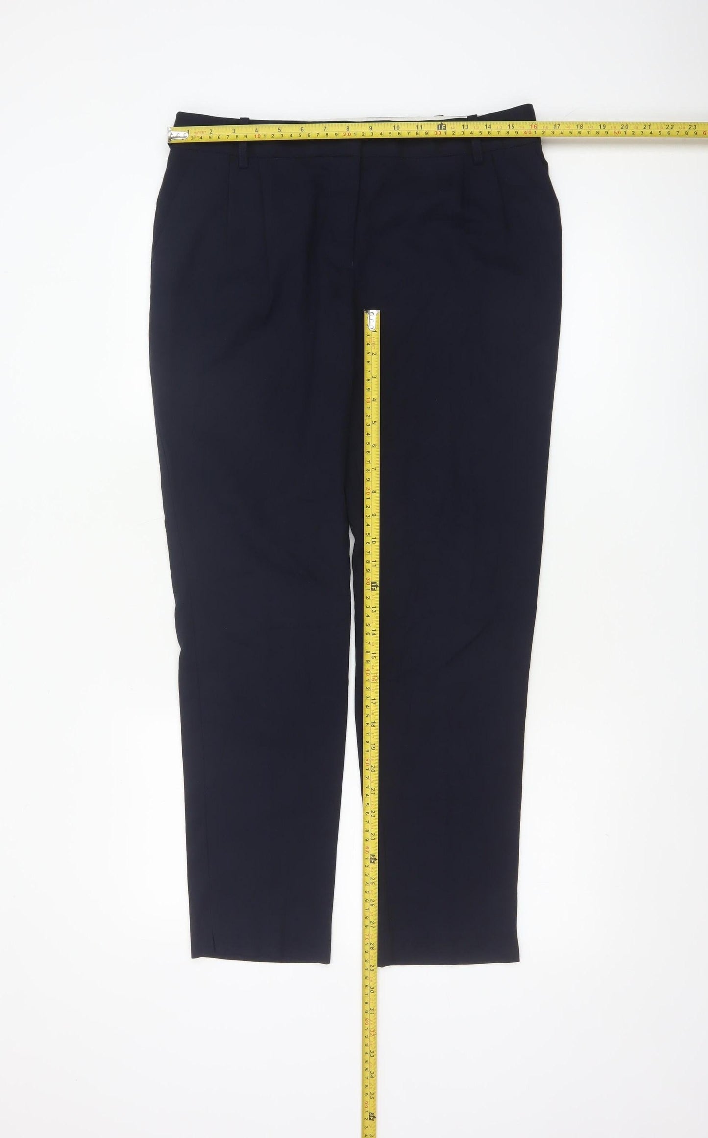 Next Women's Black Straight Leg Trousers Size 10 Regular Workwear
