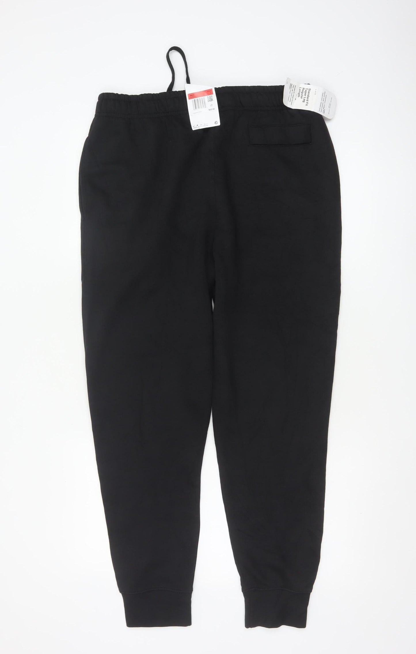 Nike Men's Black Fleece Jogger Trousers L Regular Fit