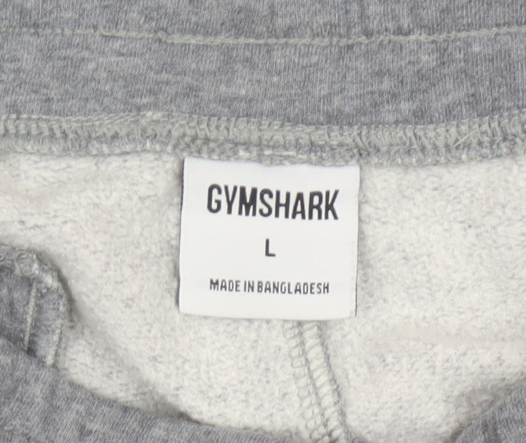 Gymshark Mens Grey Joggers L Regular Fit Cotton Blend Tapered Trousers