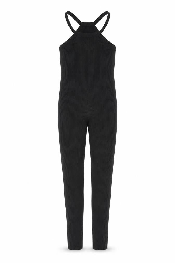 PRETTYLITTLETHING Women Black XS Ribbed Skinny Trousers