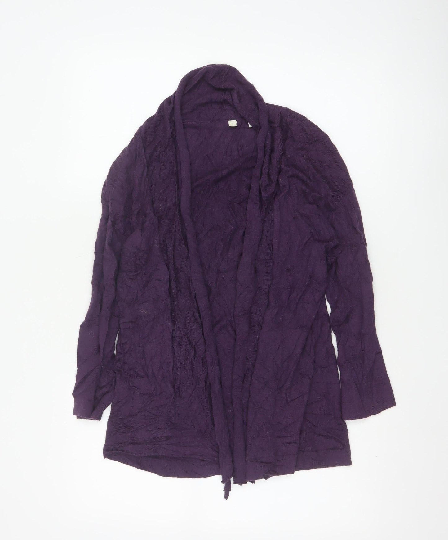 UNIQLO Women Purple Cardigan S V-Neck Knit Long Sleeve Lightweight