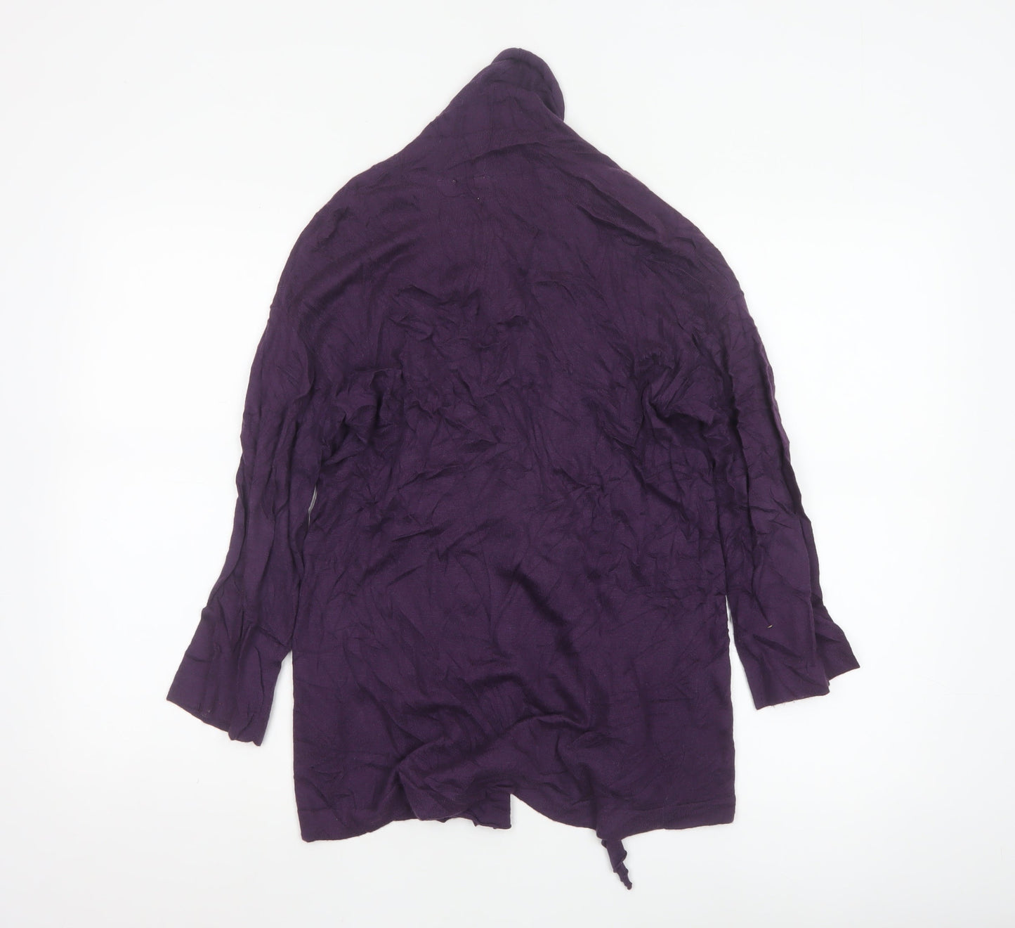 UNIQLO Women Purple Cardigan S V-Neck Knit Long Sleeve Lightweight