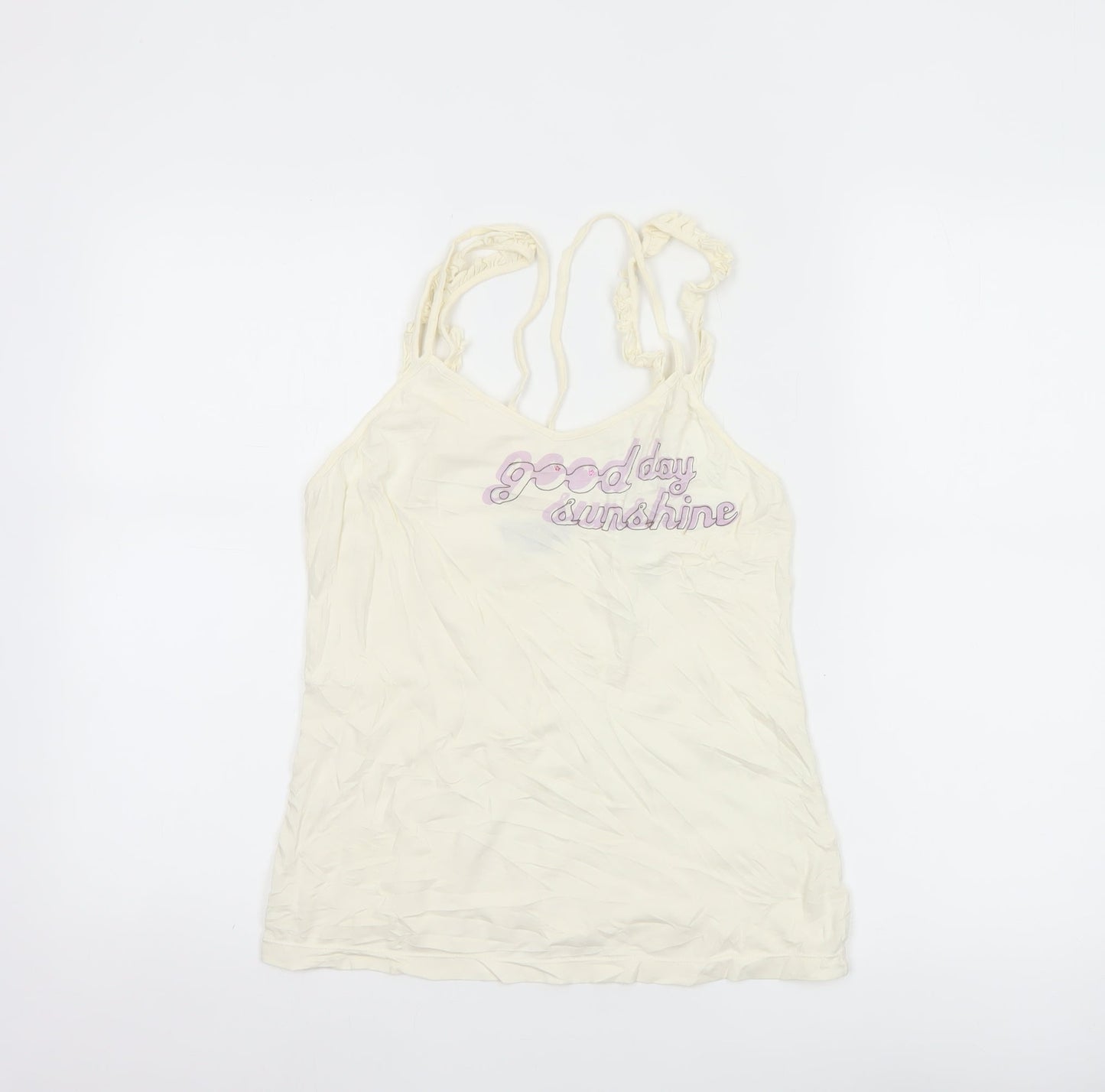 Killah Women's Ivory Camisole Tank Top Small Cotton Stretch