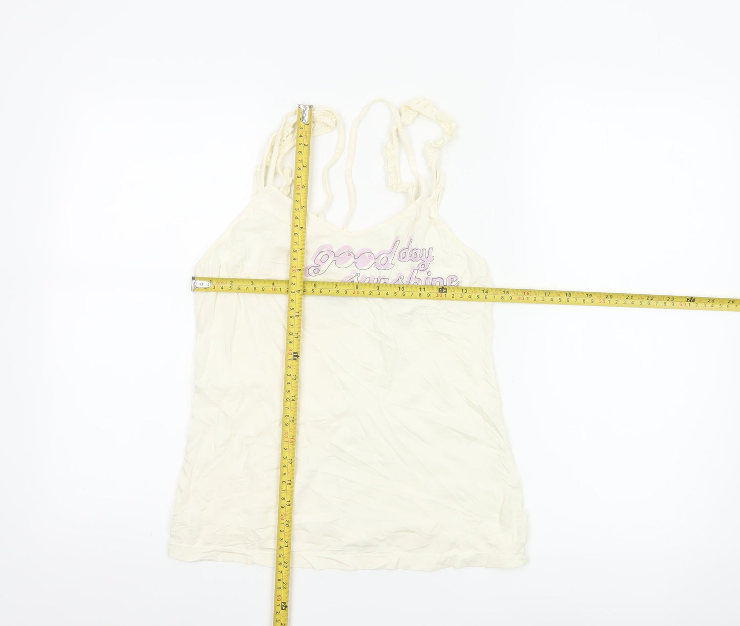 Killah Women's Ivory Camisole Tank Top Small Cotton Stretch