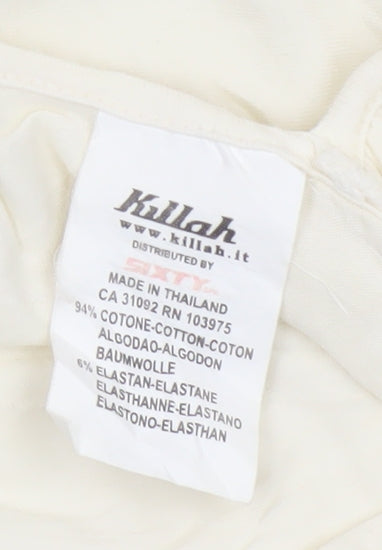 Killah Women's Ivory Camisole Tank Top Small Cotton Stretch