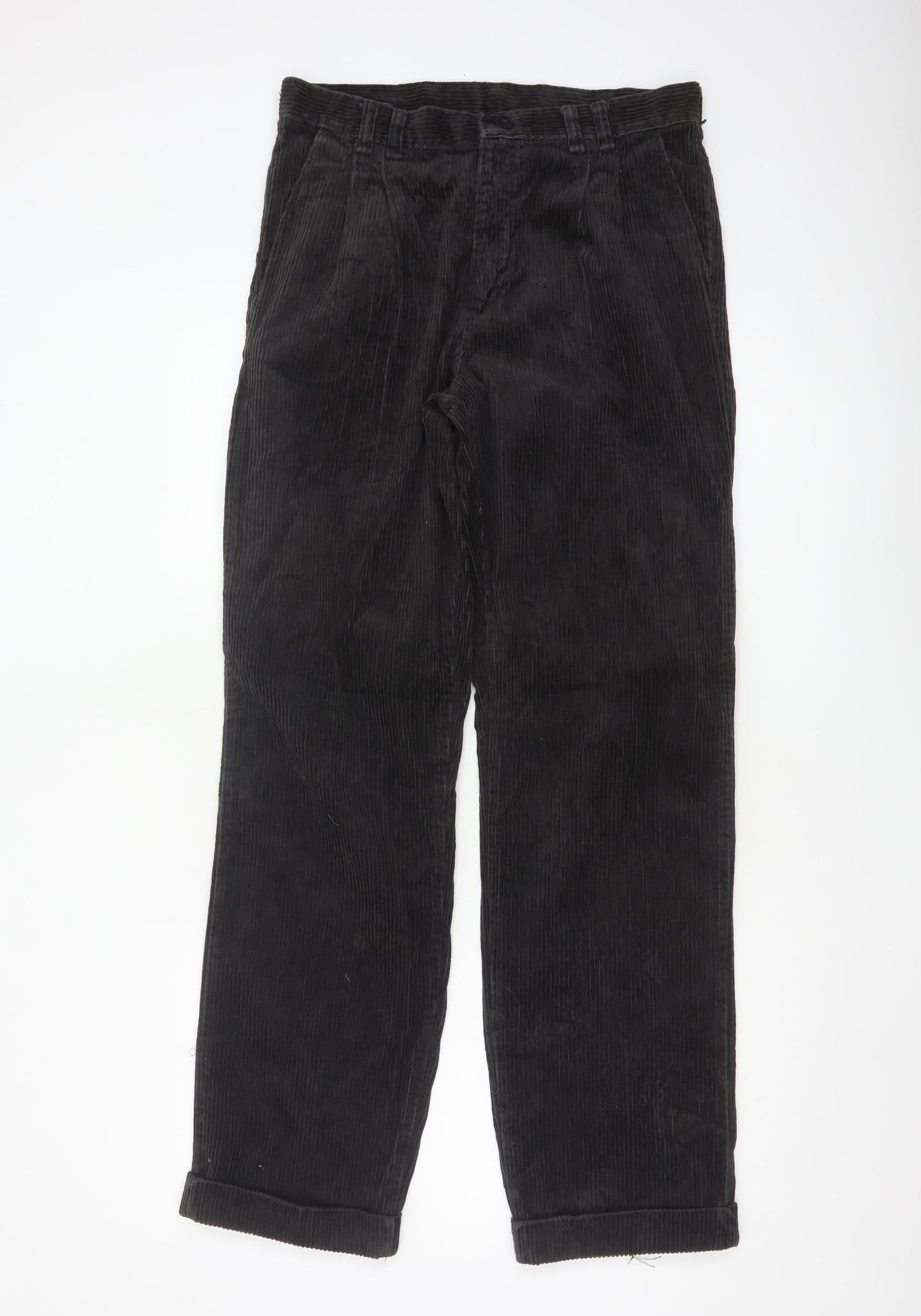 Wrangler Men's Black Corduroy Trousers 32x32 Regular Fit