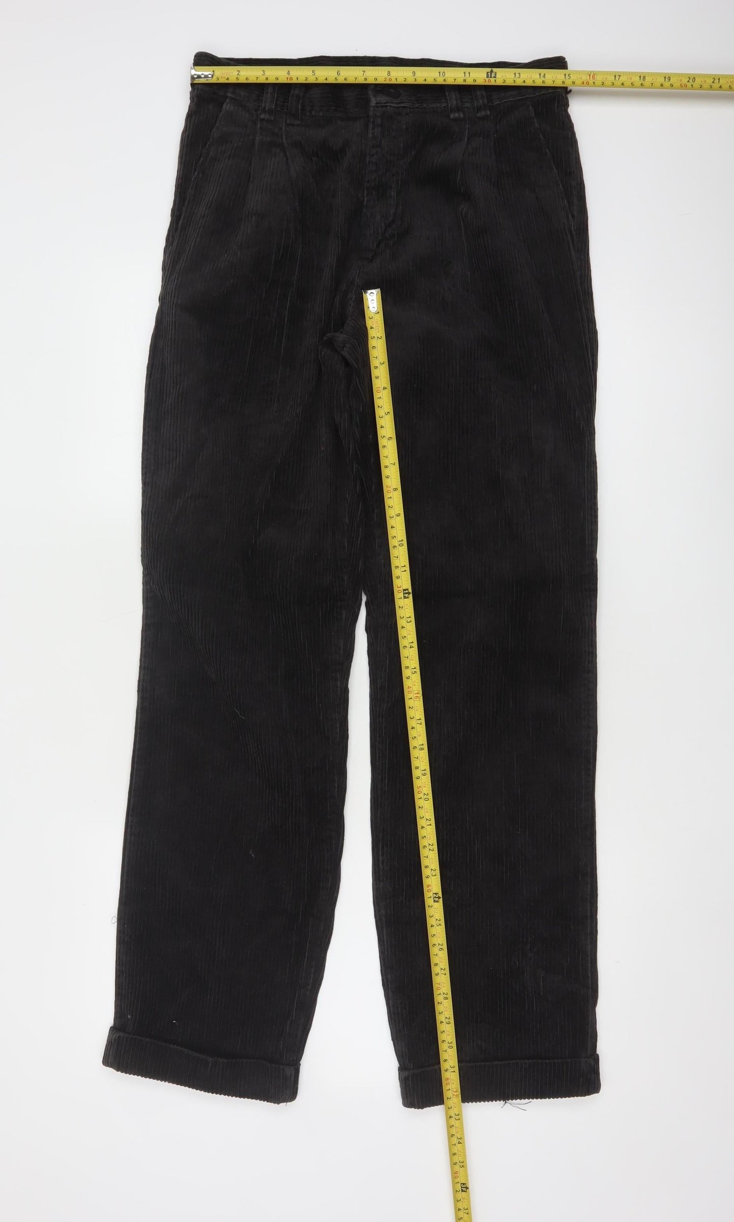 Wrangler Men's Black Corduroy Trousers 32x32 Regular Fit