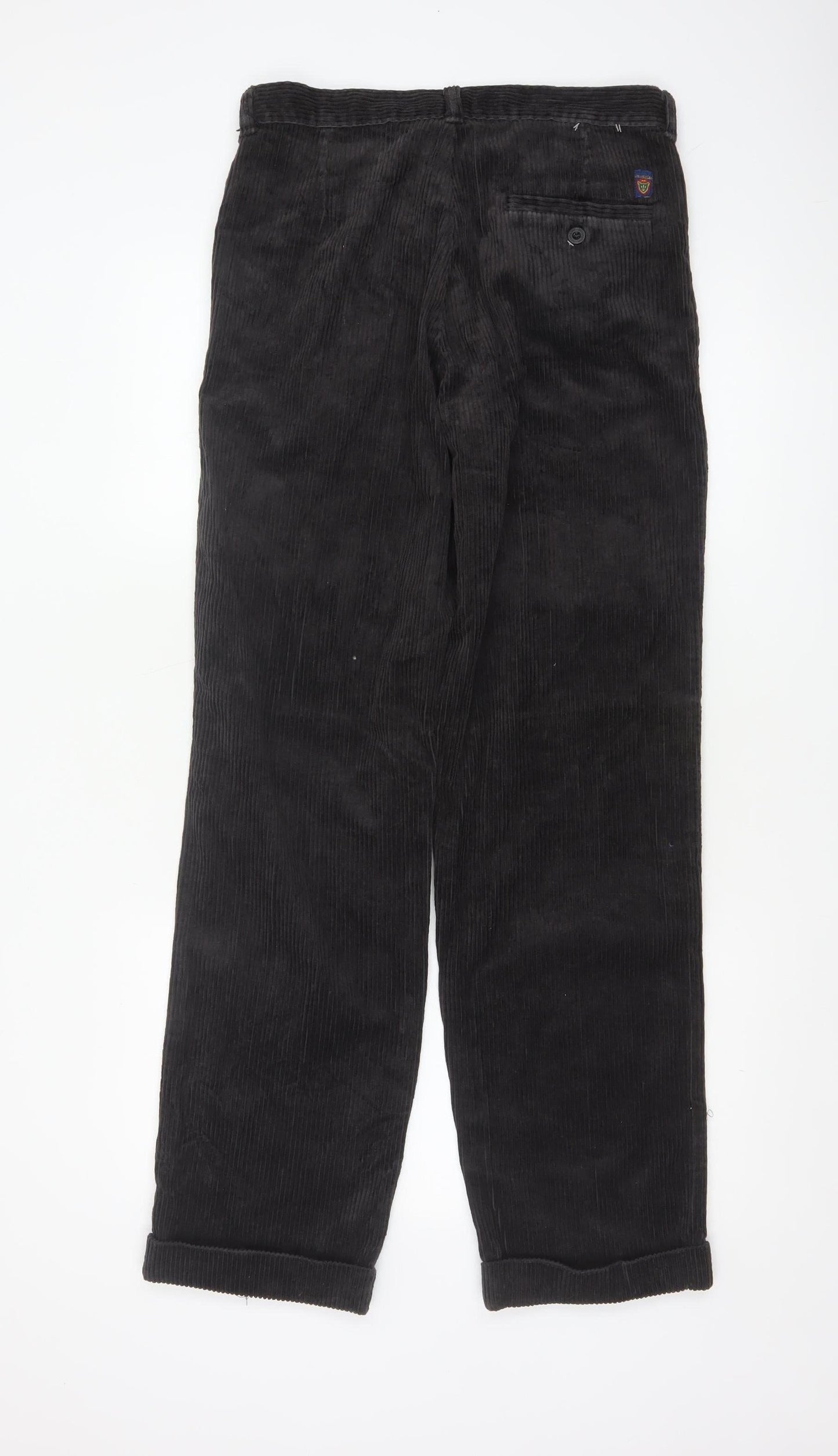 Wrangler Men's Black Corduroy Trousers 32x32 Regular Fit