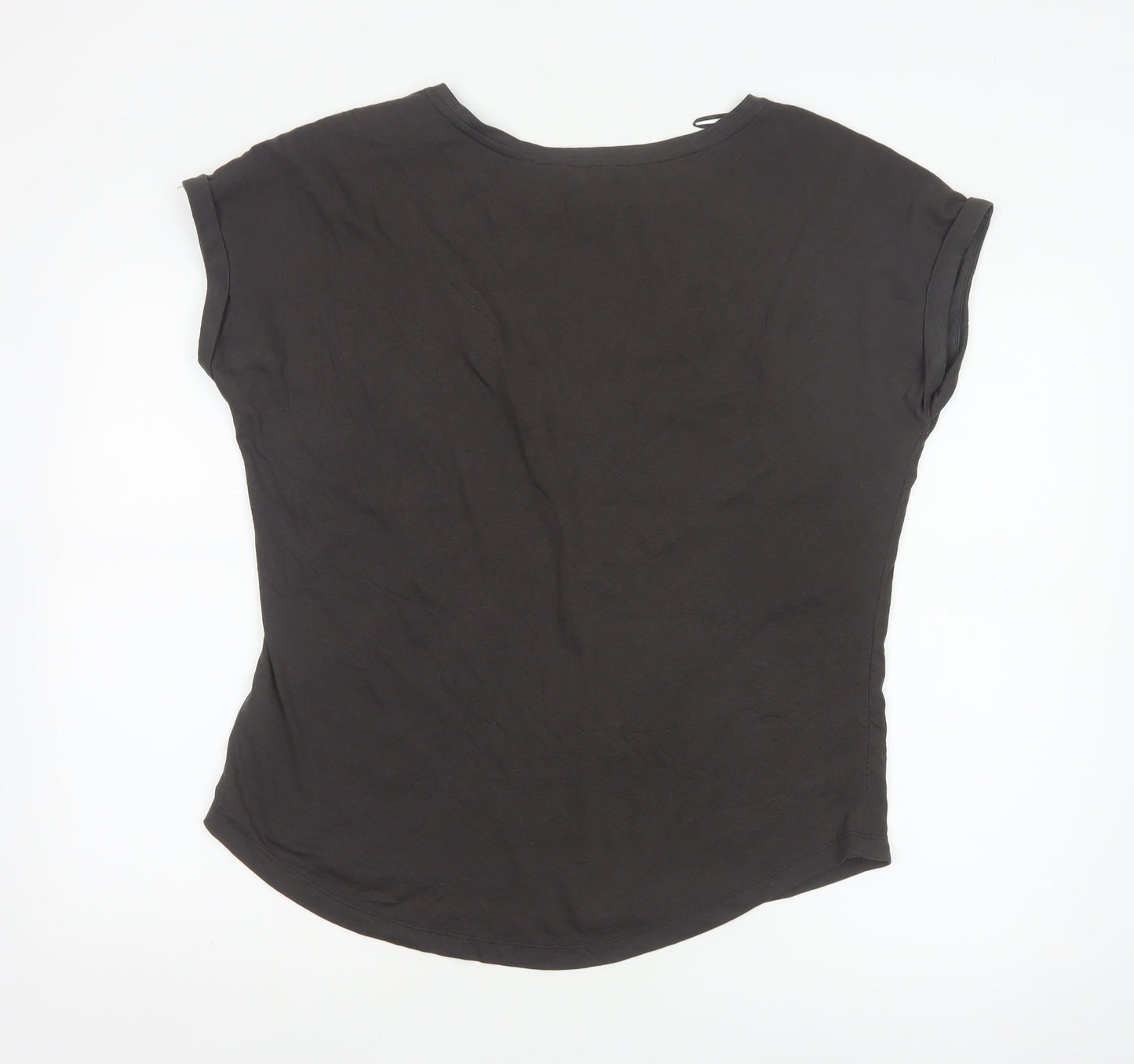 Next Women Black Sequin Animal Print T-Shirt Size 14
