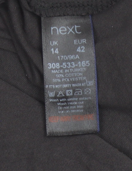 Next Women Black Sequin Animal Print T-Shirt Size 14