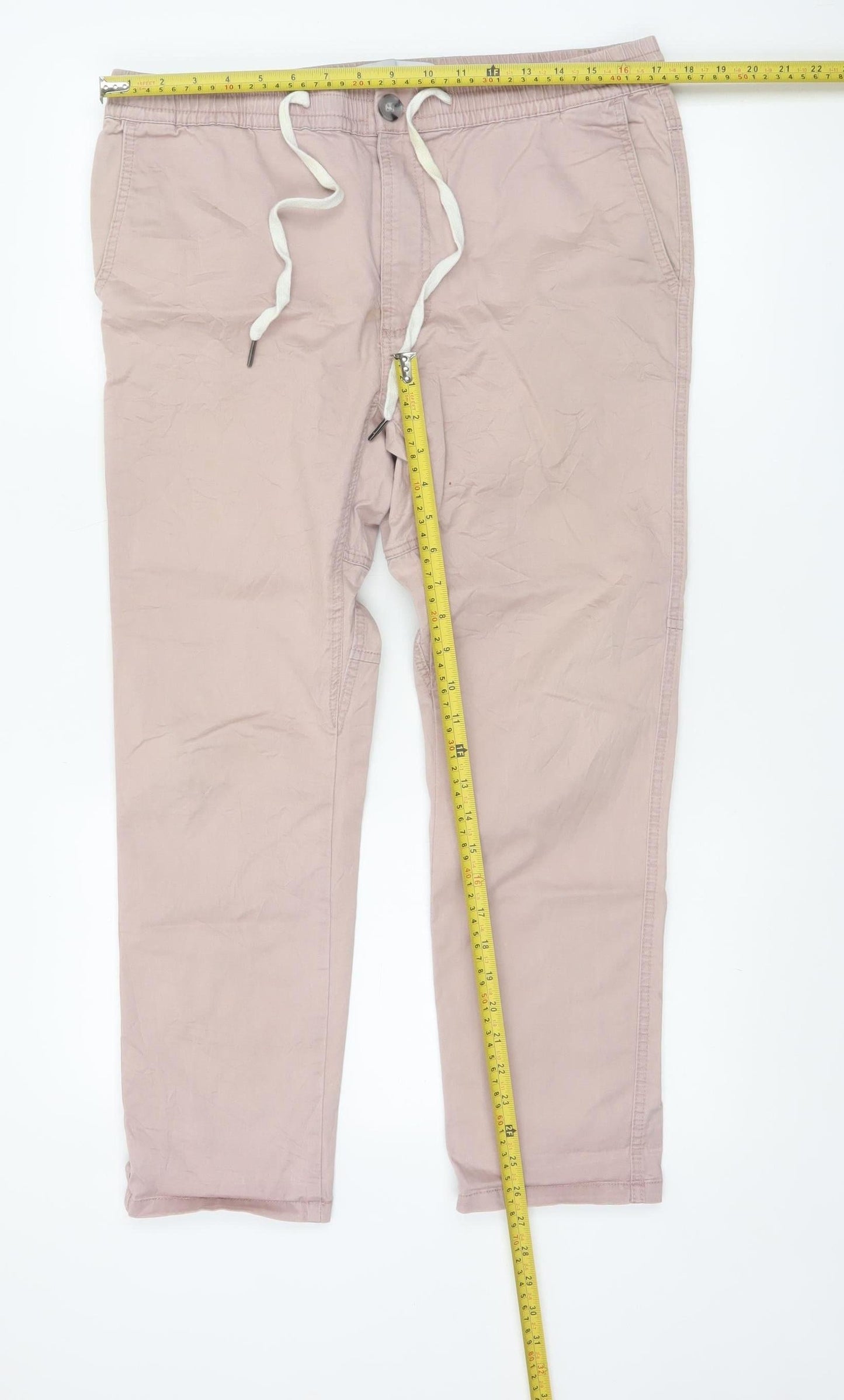 Cotton On Men's Pink Drake Roller Chino Trousers Size L 34in