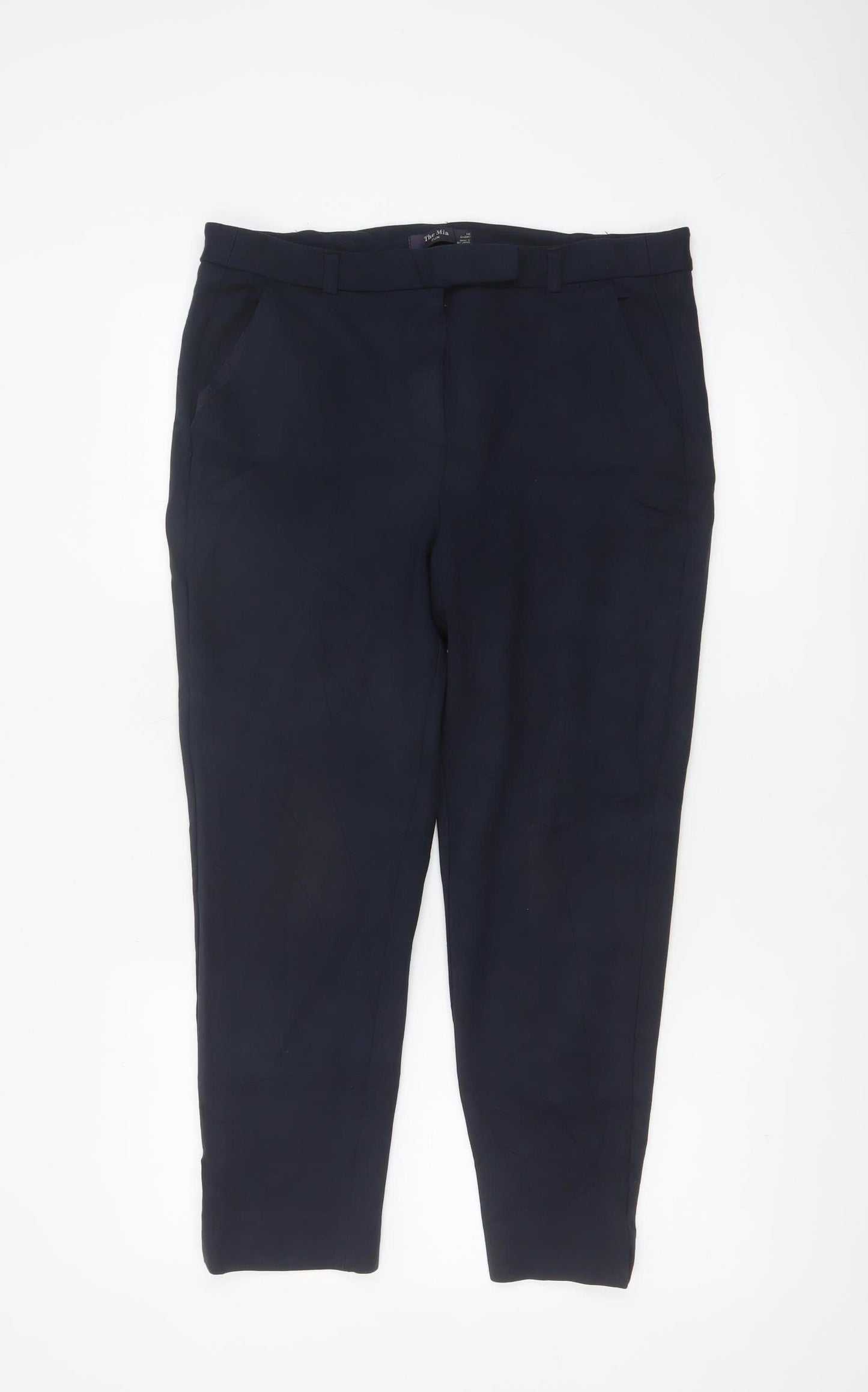 Marks and Spencer Women Blue Size 14 Cropped Trousers Workwear