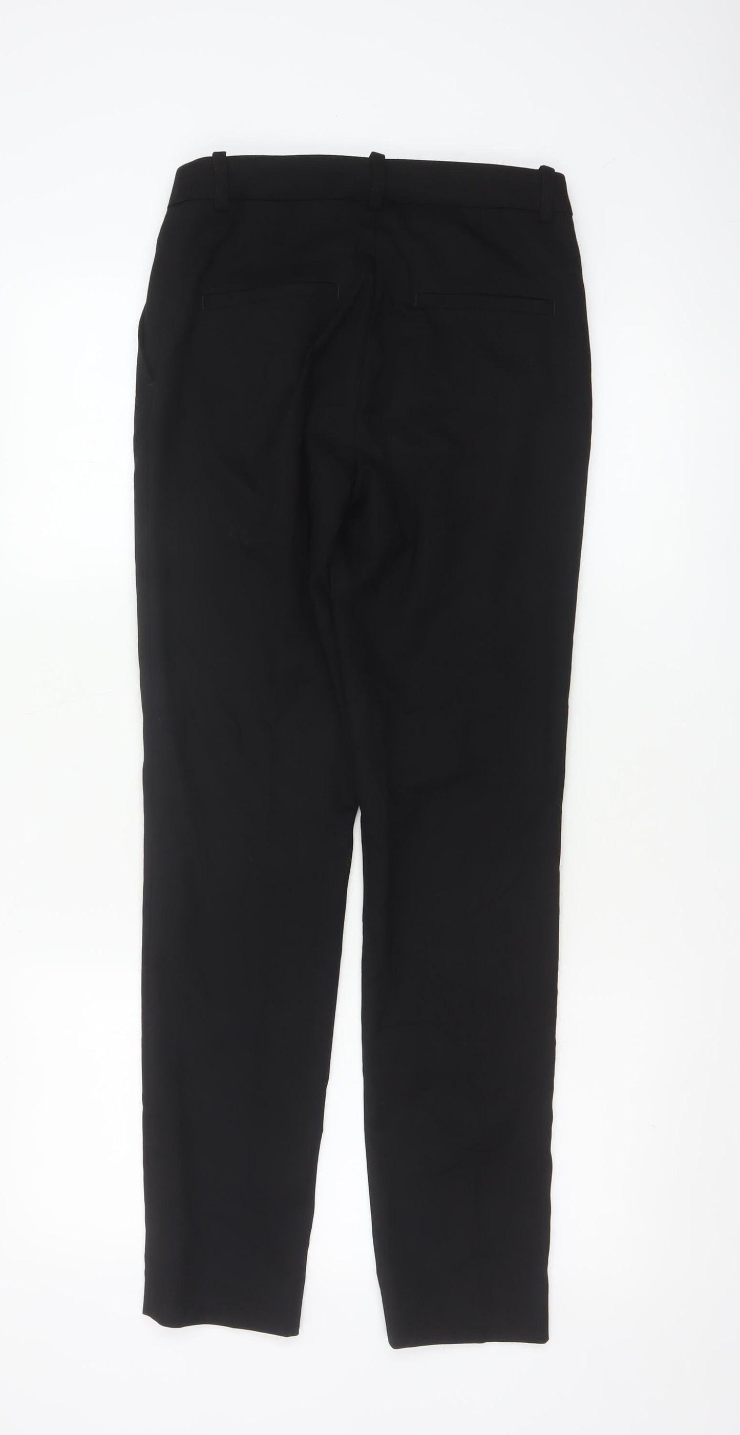 H&M Women Black Slim Trousers Size 4 Polyester Blend Workwear