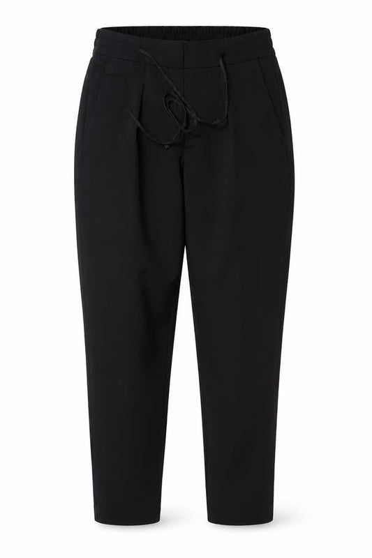 Next Womens Black Tapered Trousers Size 6 Polyester Blend