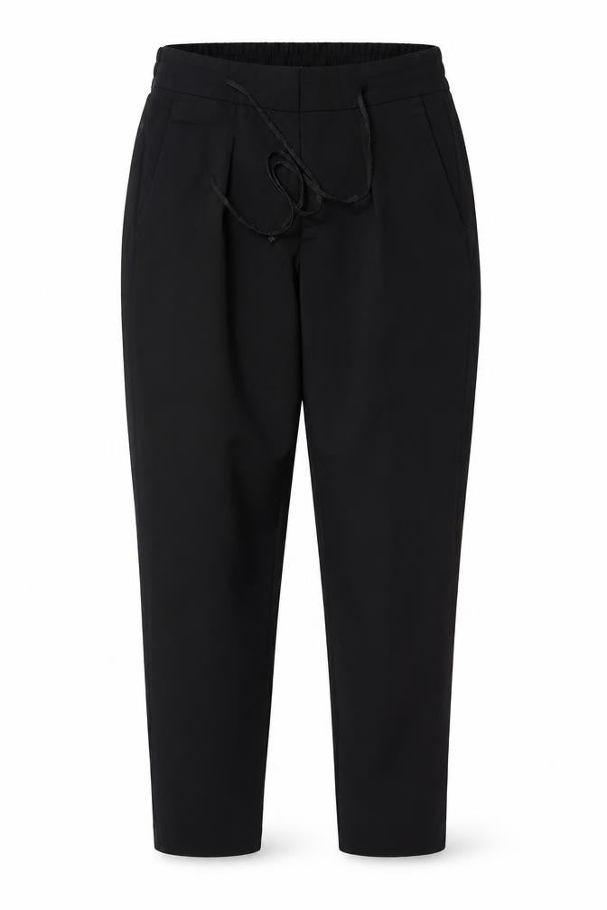 Next Womens Black Tapered Trousers Size 6 Polyester Blend
