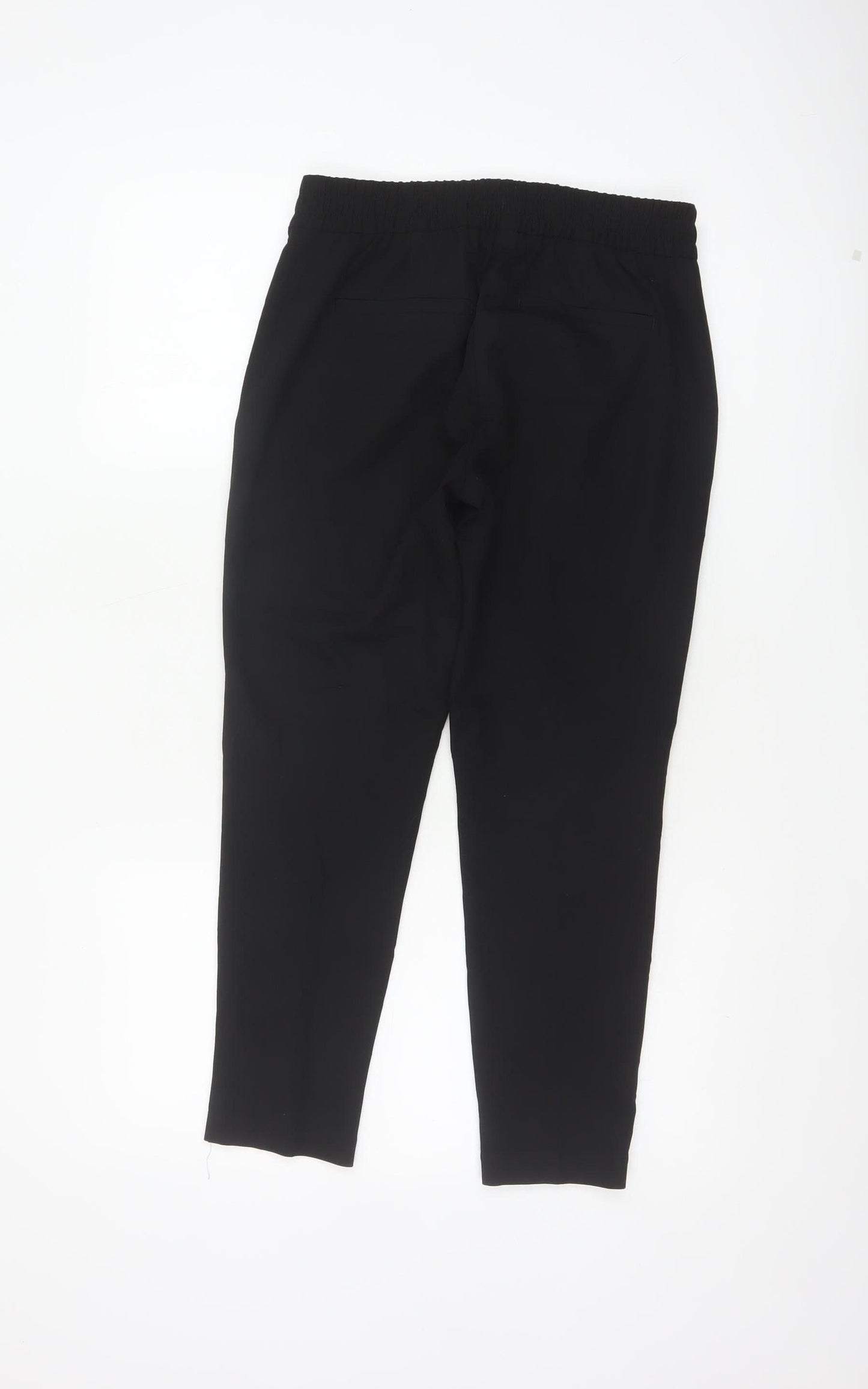 Next Womens Black Tapered Trousers Size 6 Polyester Blend