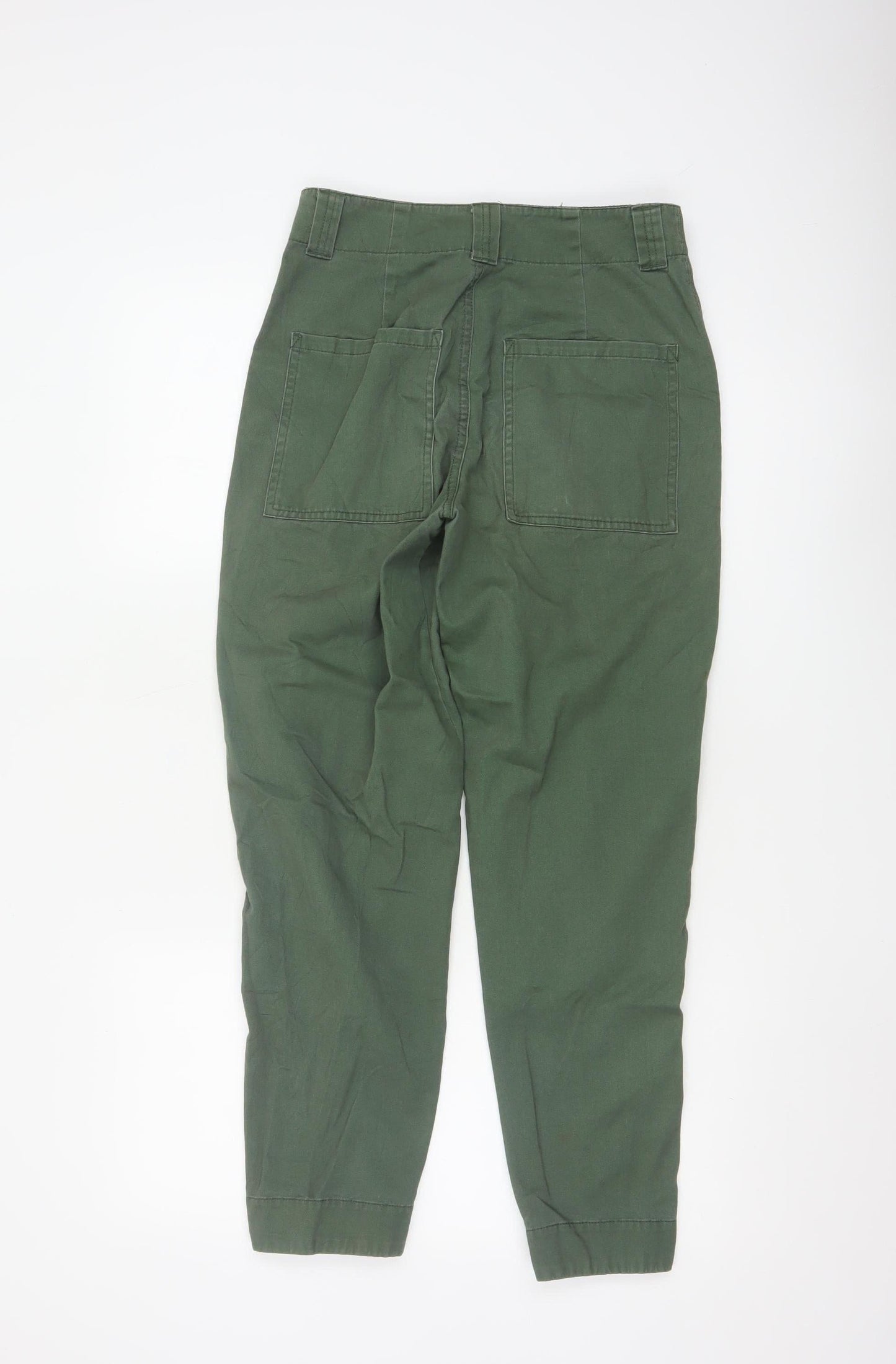 ASOS Women’s Green Cargo Trousers Size 6 Cotton Utility Pants