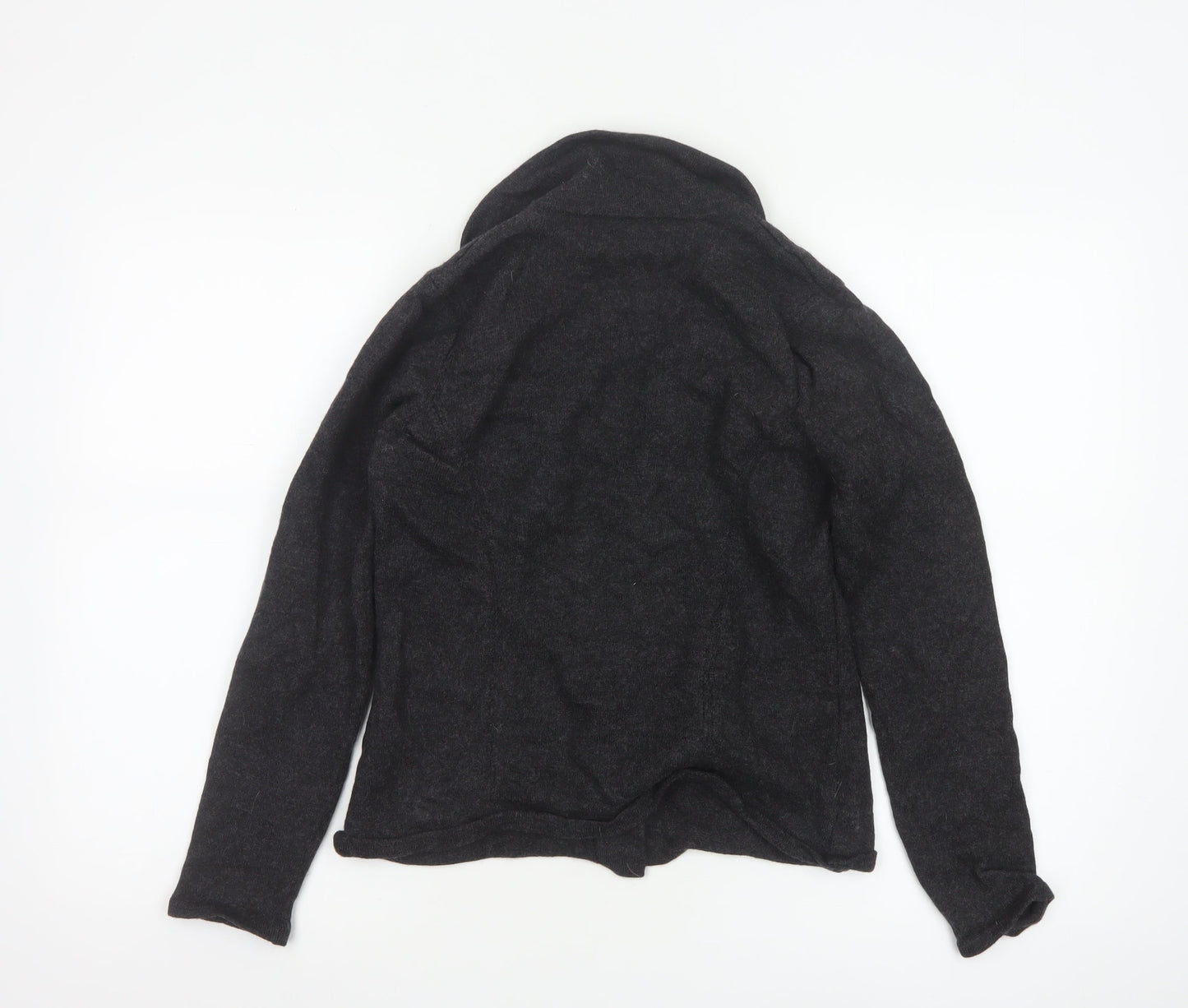 Paul Costelloe Women Black Merino Wool Cardigan UK 14 Large