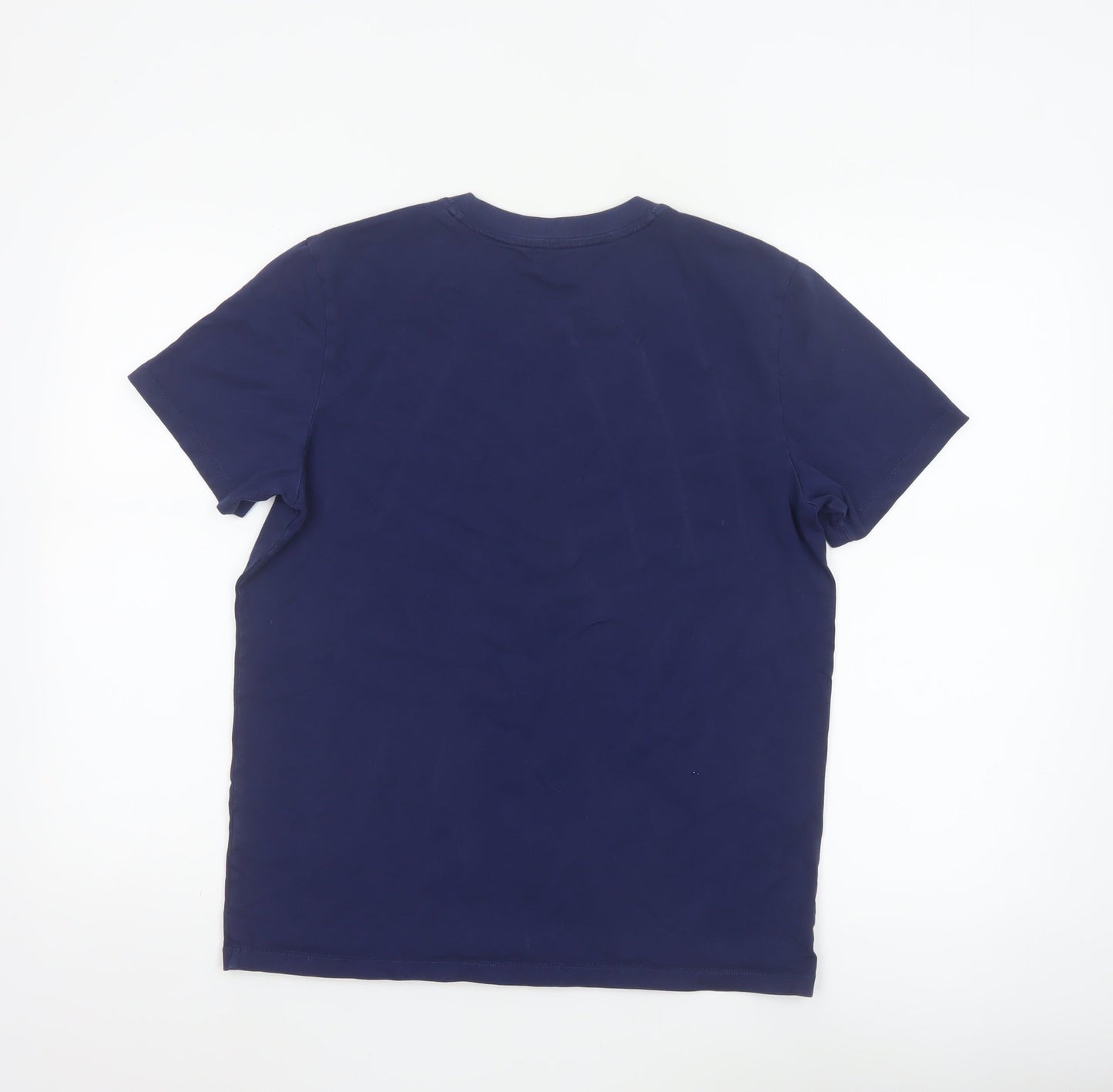 Skechers Men's Blue Cotton Crew Neck Short Sleeve T-Shirt M