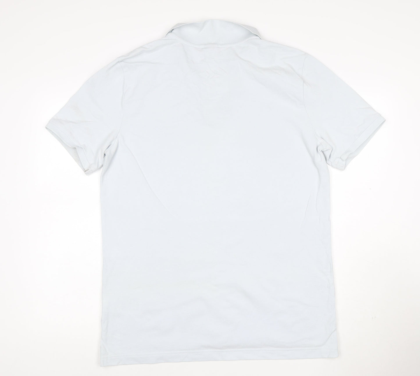 Nike England White Polo Shirt Men's L Cotton Football Top
