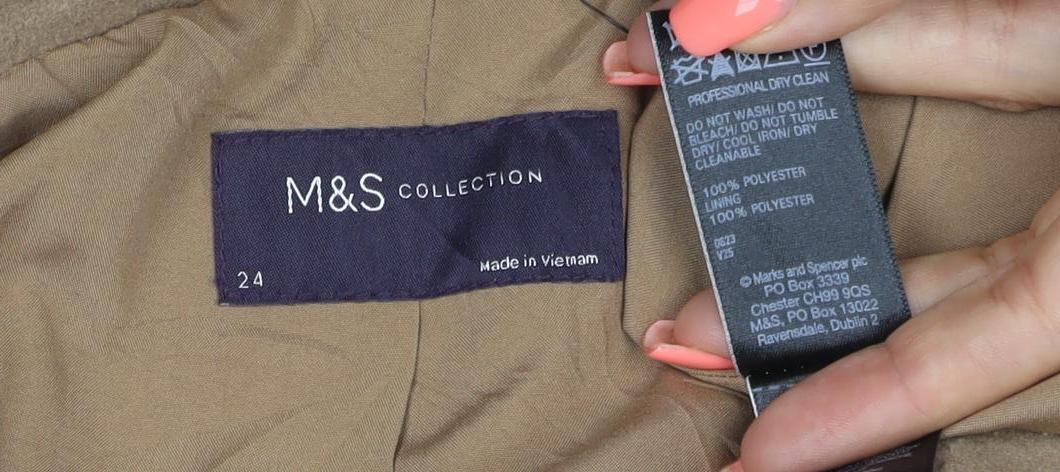 Marks and Spencer Women's Beige Long Overcoat Size 24