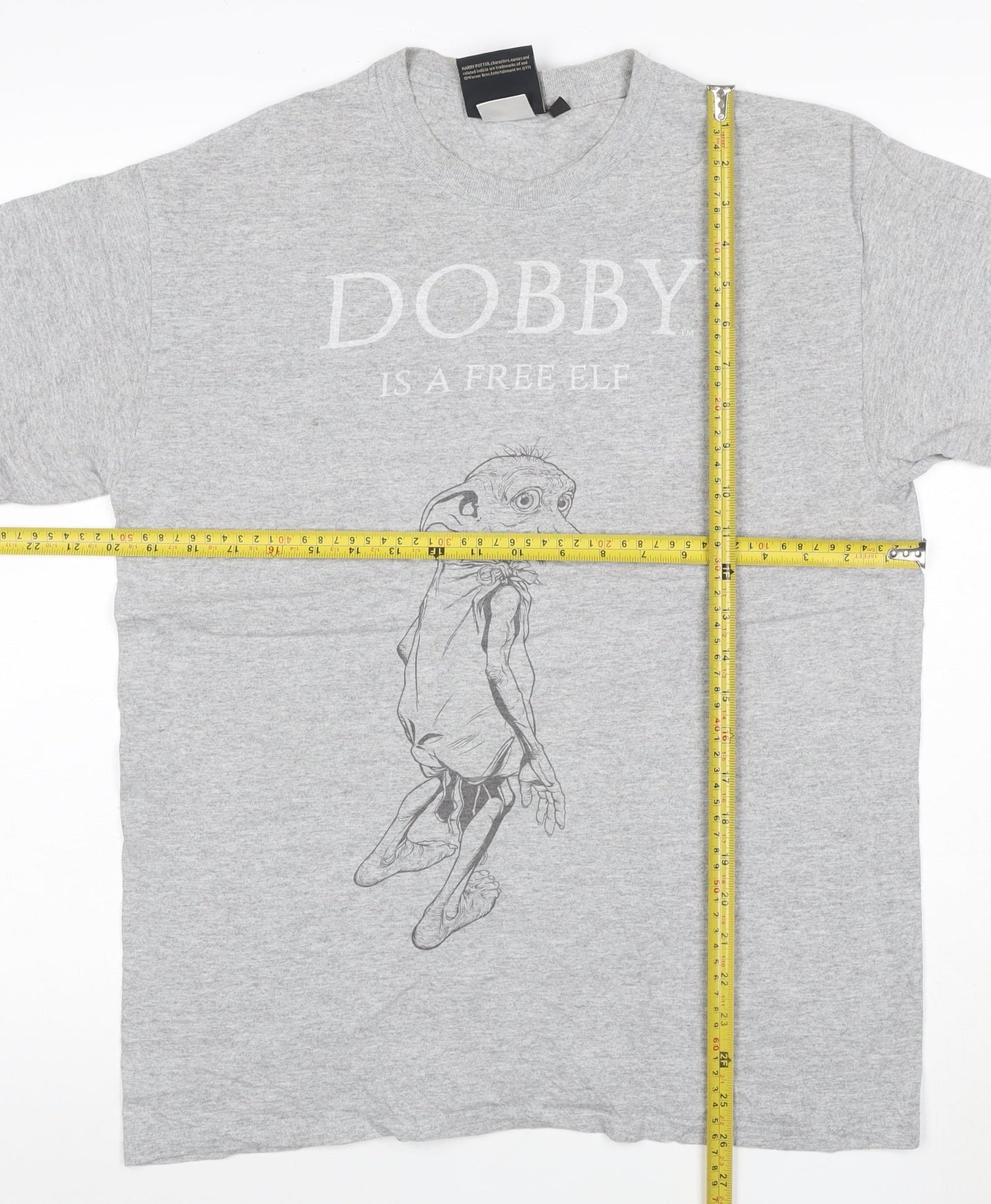 Harry Potter Men's Grey Dobby Graphic Short Sleeve T-Shirt M