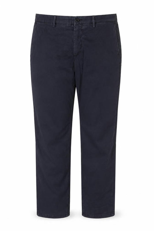 Massimo Dutti Men's Blue Regular Fit Cotton Chino Trousers Size 32