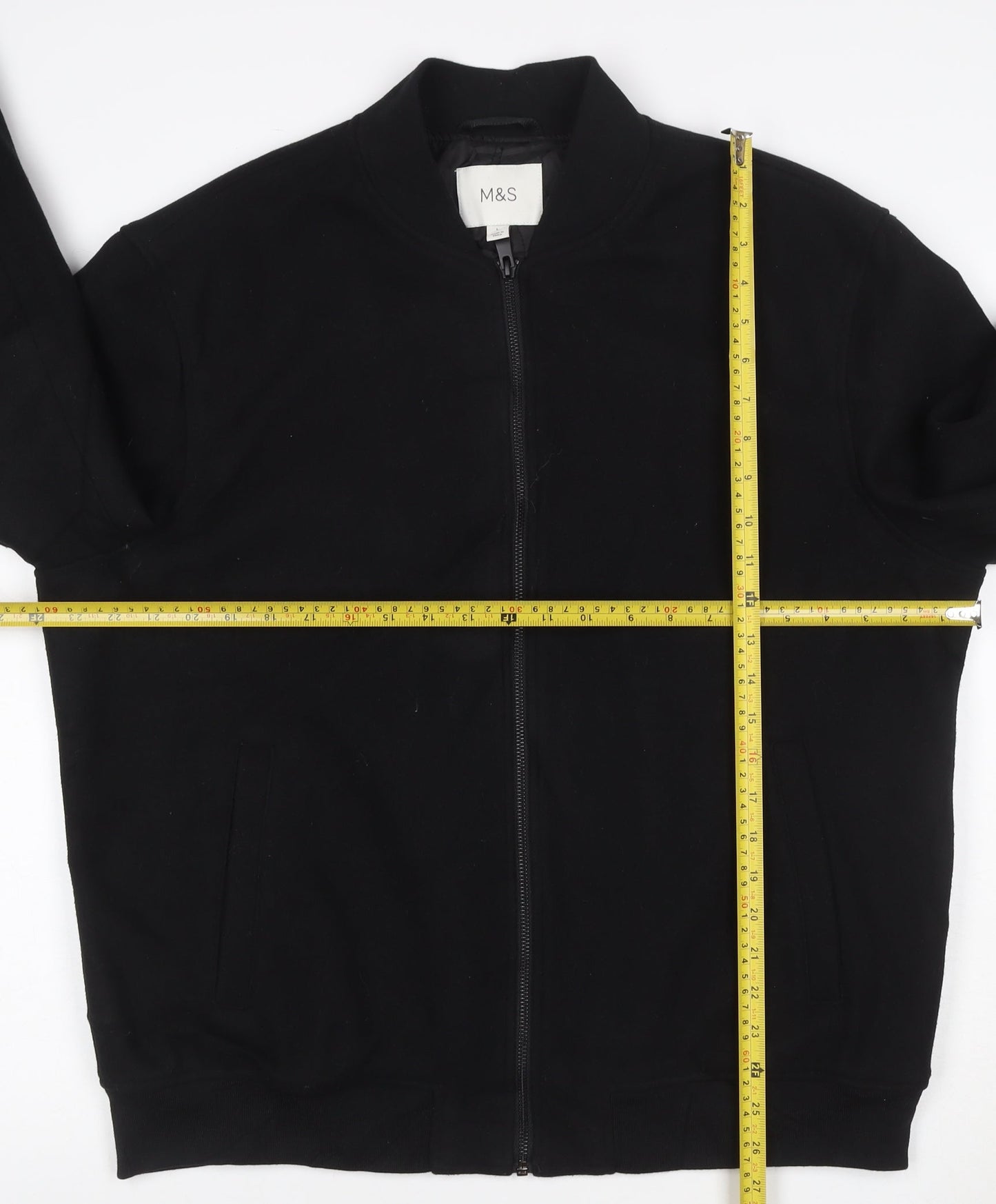 Marks and Spencer Men's Black L Bomber Jacket Cotton Blend