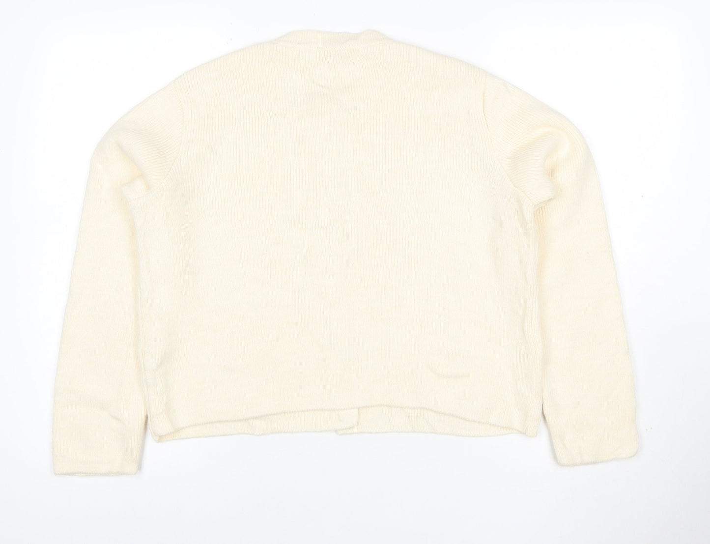 Marks and Spencer Women's Ivory Knit Button Cardigan Size S