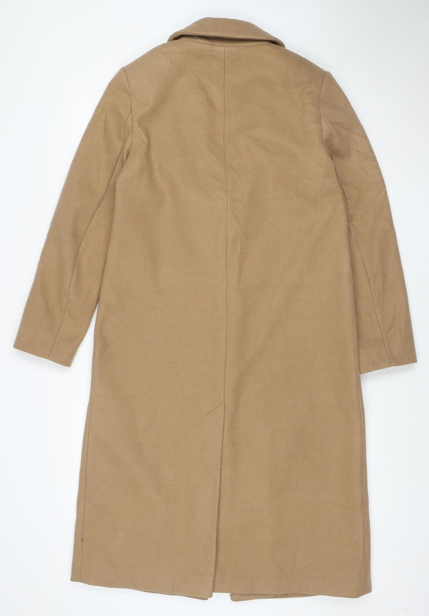 Marks and Spencer Women’s Beige Long Polyester Overcoat Size 10