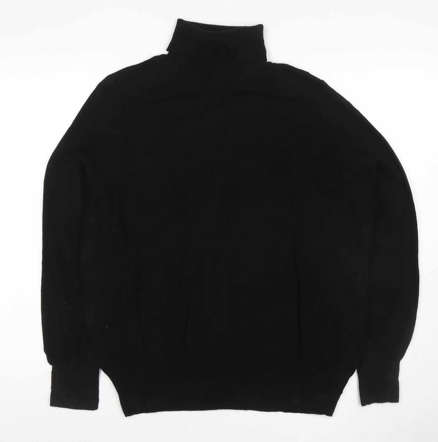 Marks and Spencer Autograph Women Black Cashmere Roll Neck Jumper Size 18