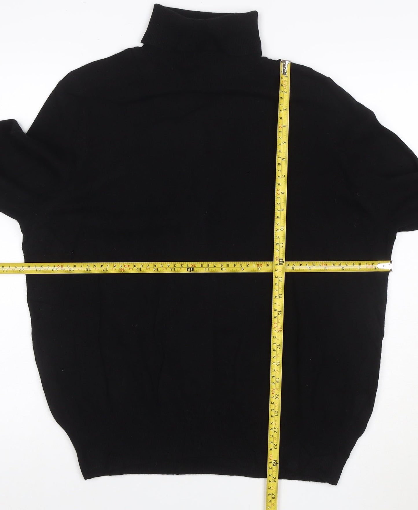 Marks and Spencer Autograph Women Black Cashmere Roll Neck Jumper Size 18