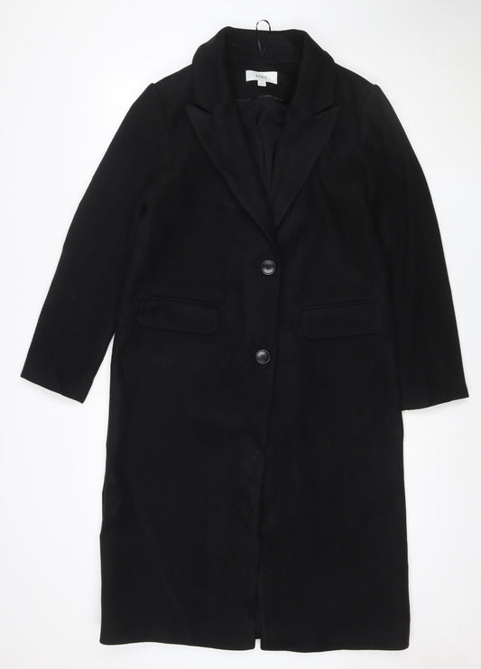 Marks and Spencer Womens Black Size 10 Long Overcoat